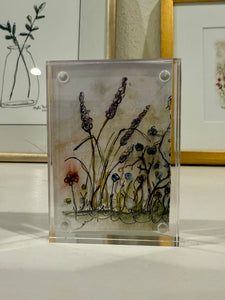 Tiny Flower Drawings in Acrylic Frames