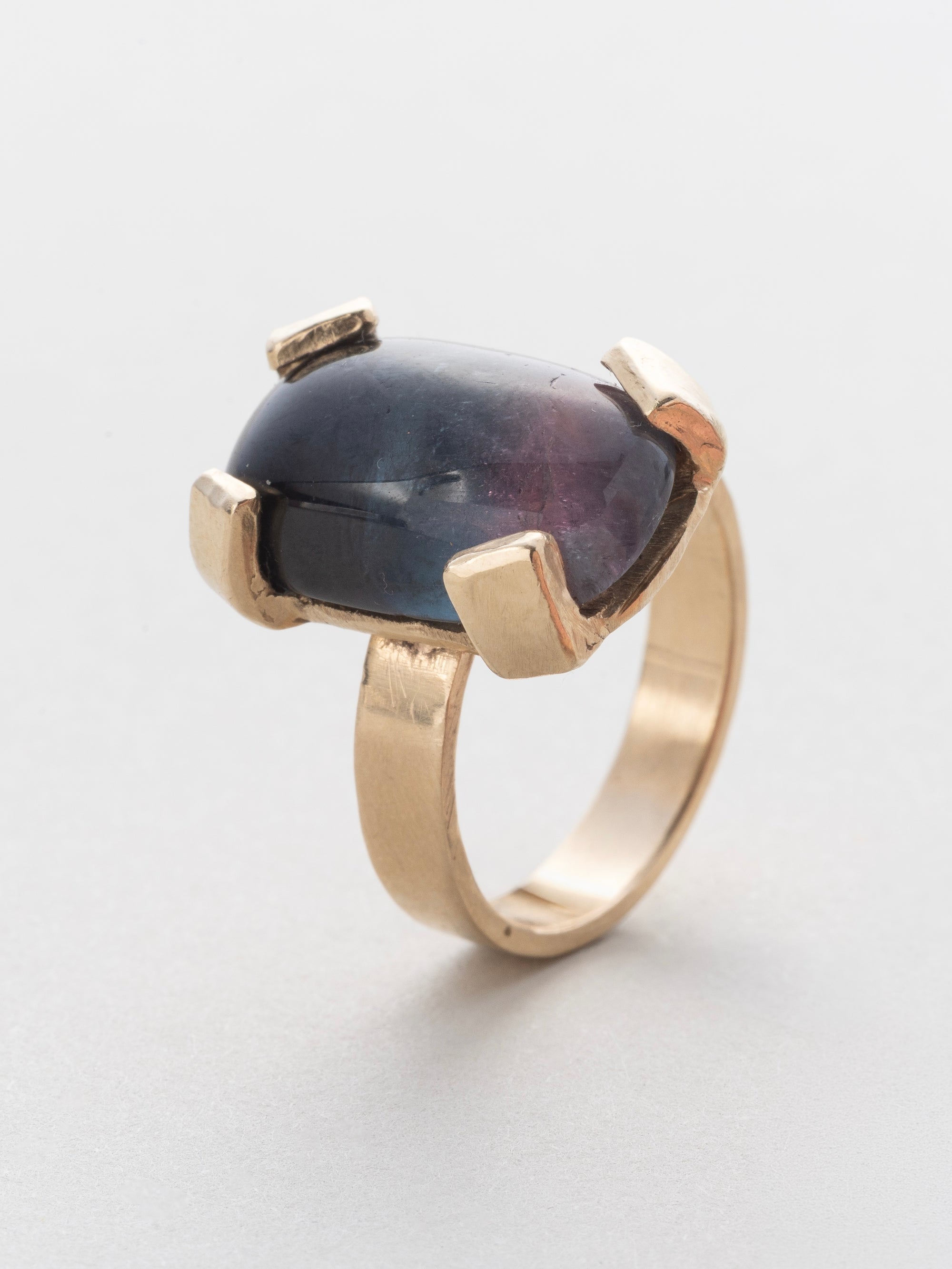 Tri Colored Tourmaline Ring