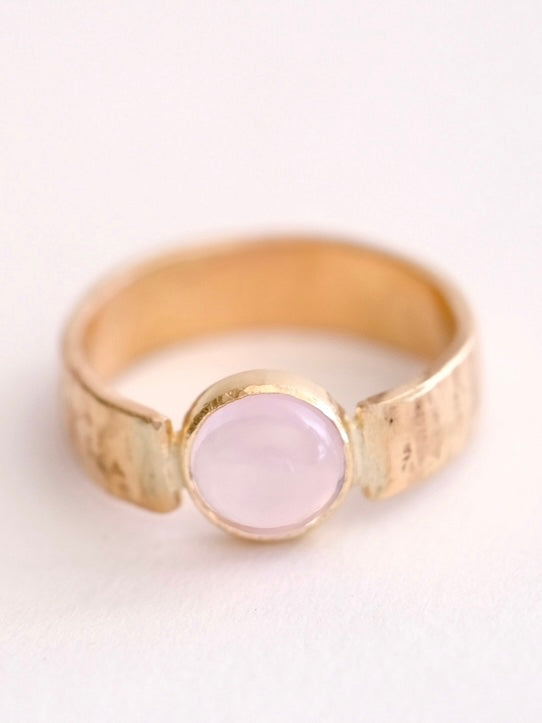 Lavender Moon Quartz Cigar Band Ring