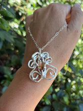 Load image into Gallery viewer, Ornate Tourmaline and Silver Pendant
