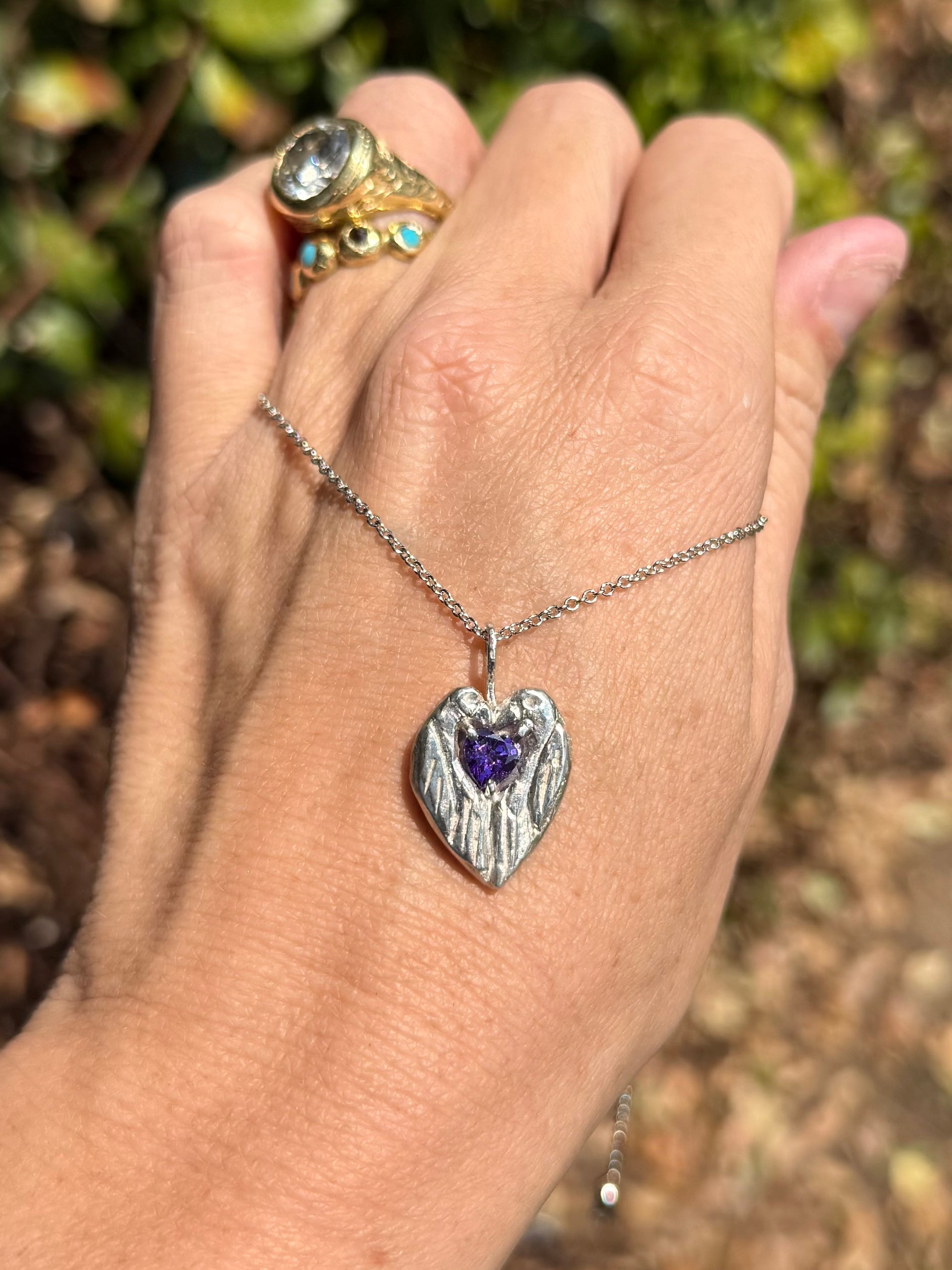 Birds and Alexandrite Necklace