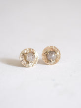 Load image into Gallery viewer, Grey Rosecut Diamond Stud Earrings
