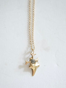 Grey Diamond Sharktooth Pendant