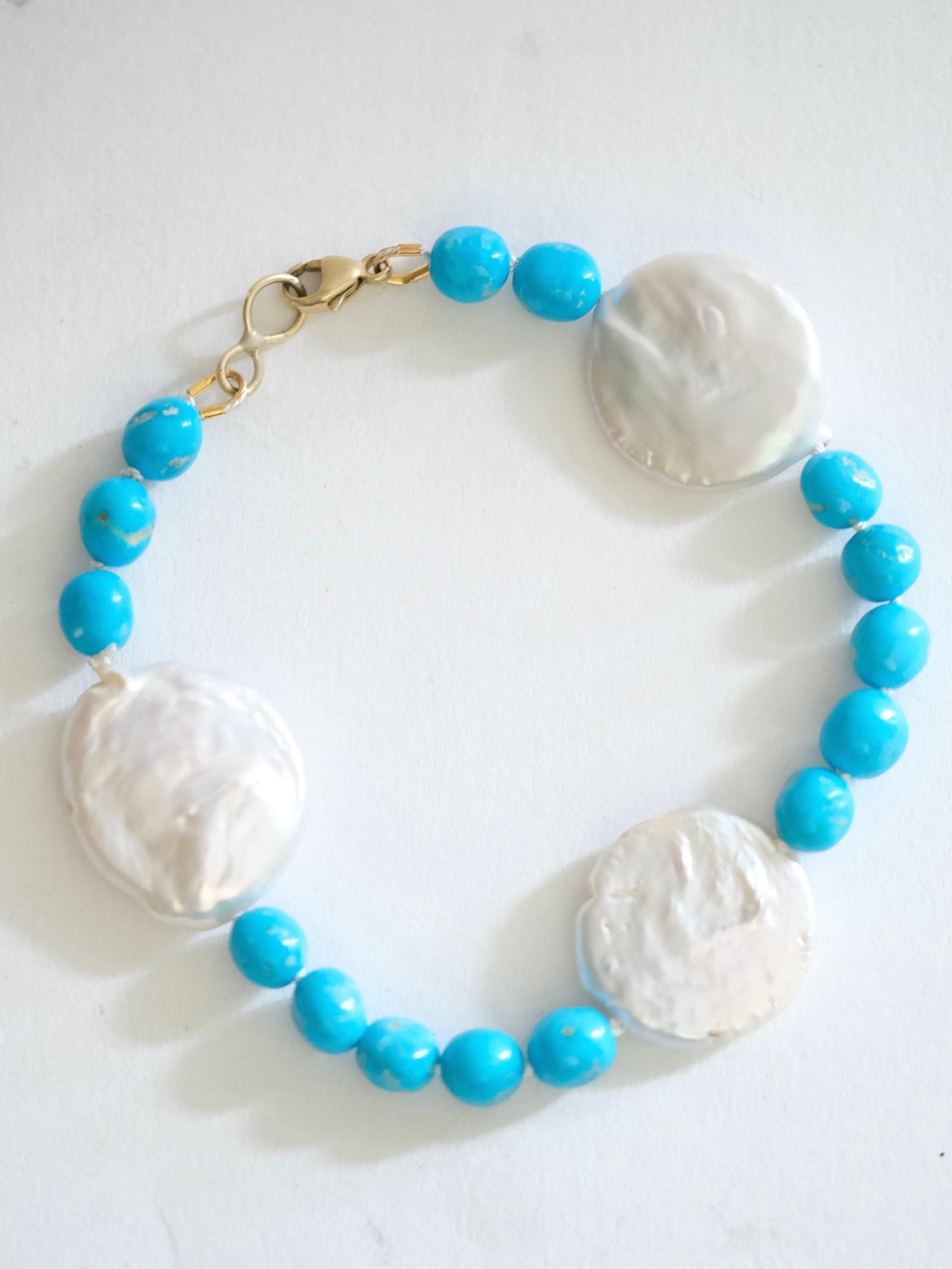 Turquoise and Pearl Bracelet