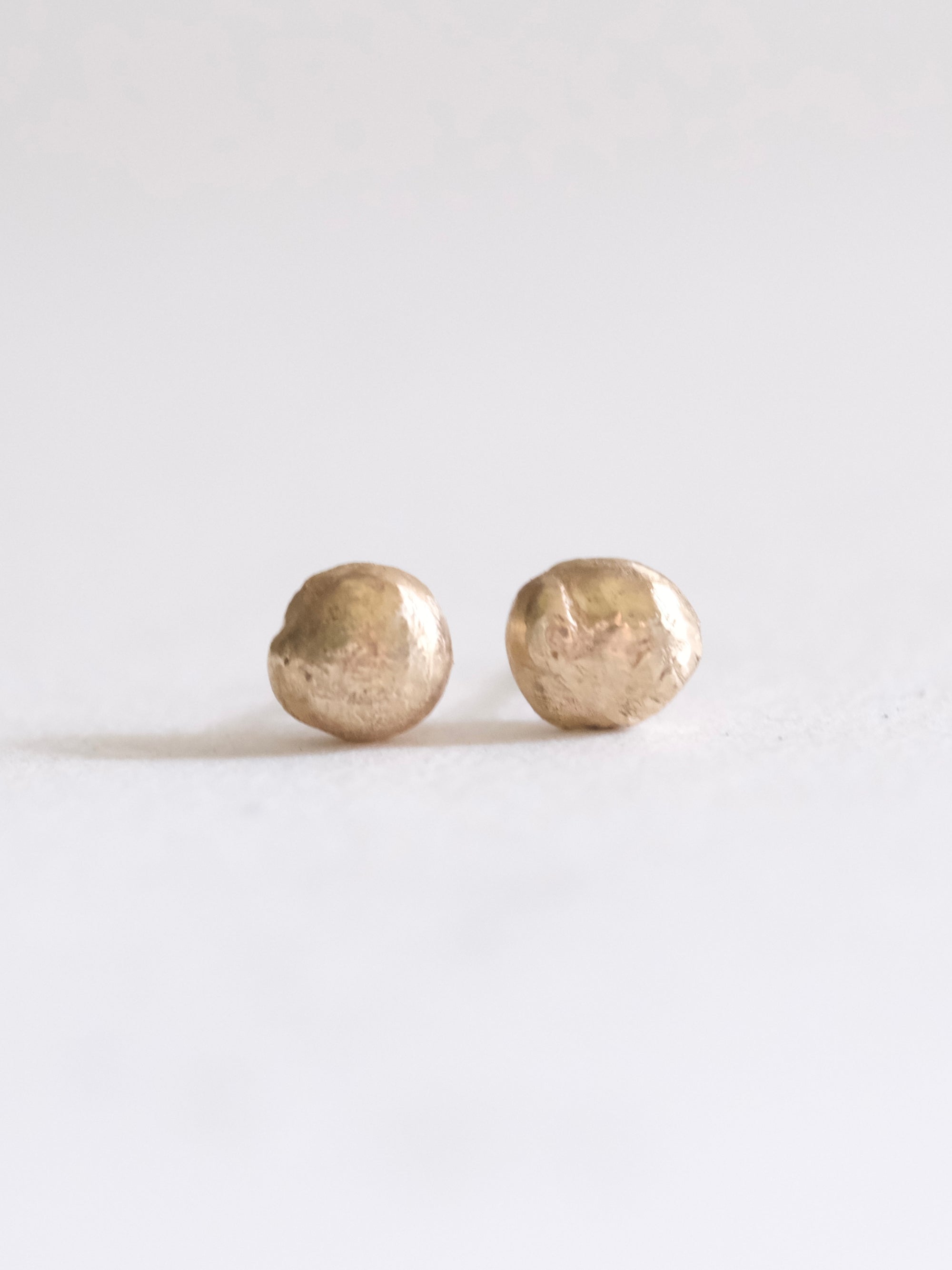 Organic Circular Stud Earrings