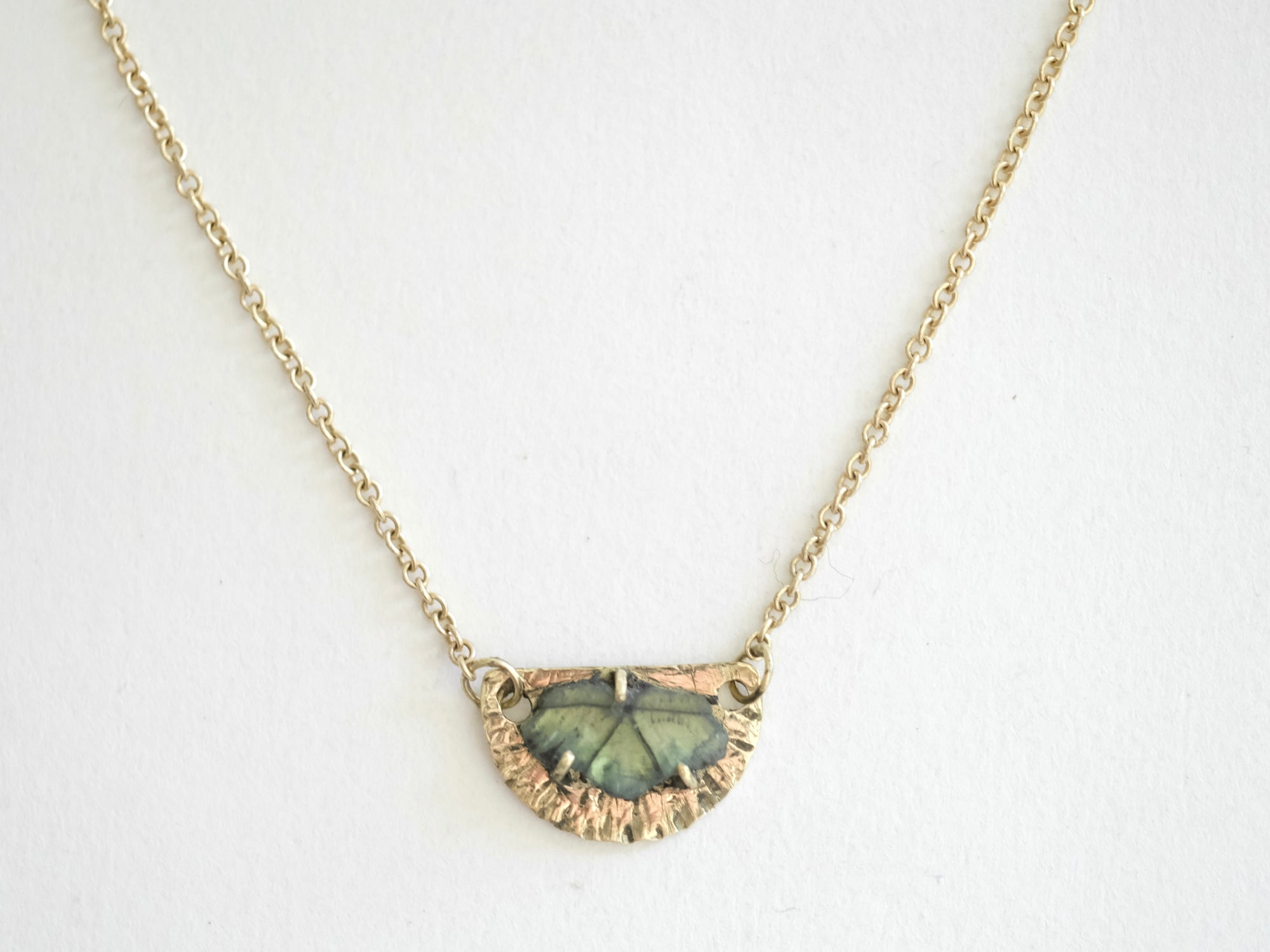 Trapiche Emerald Slice Pendant