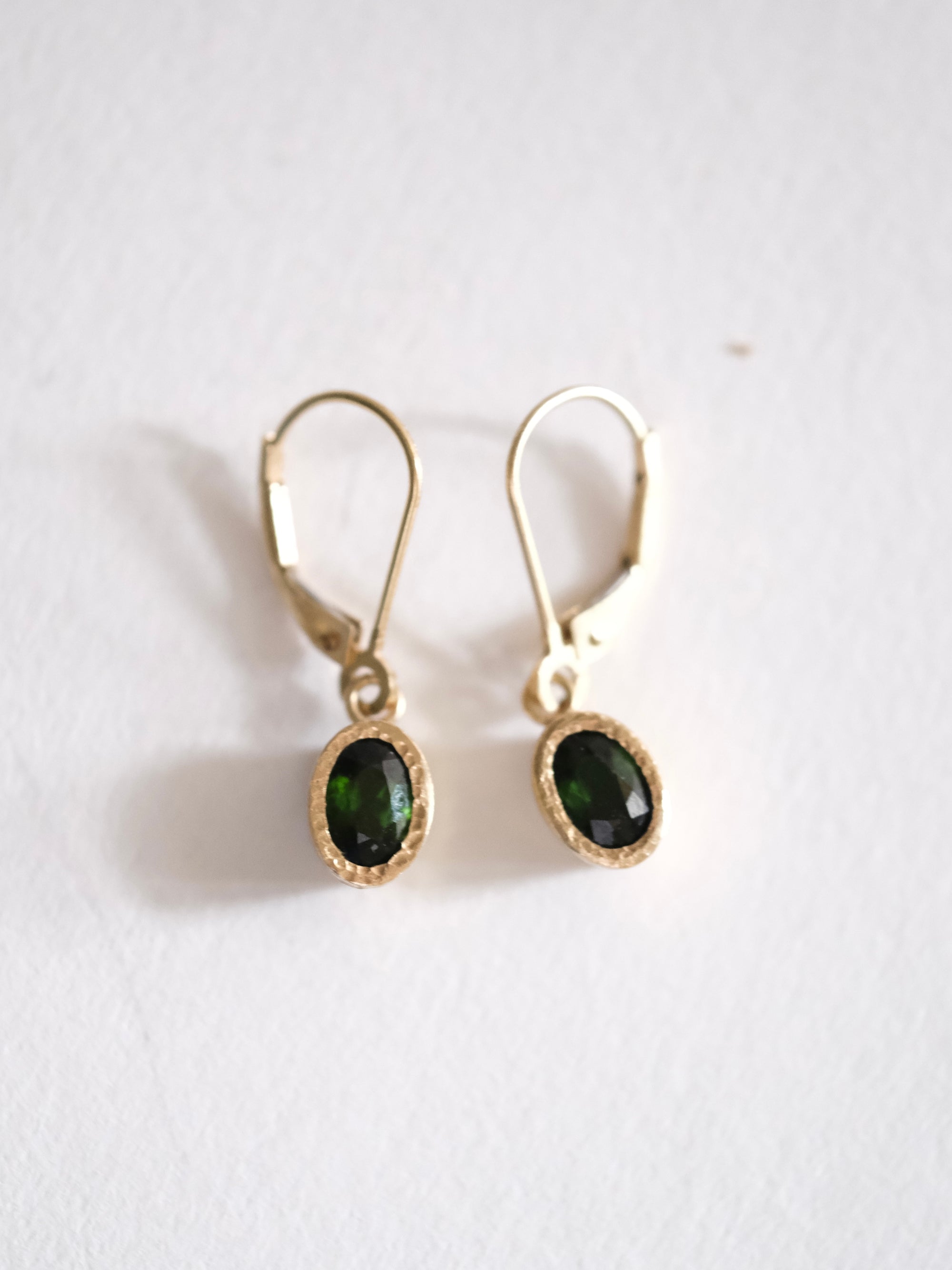 Green Tourmaline Drop Earrings
