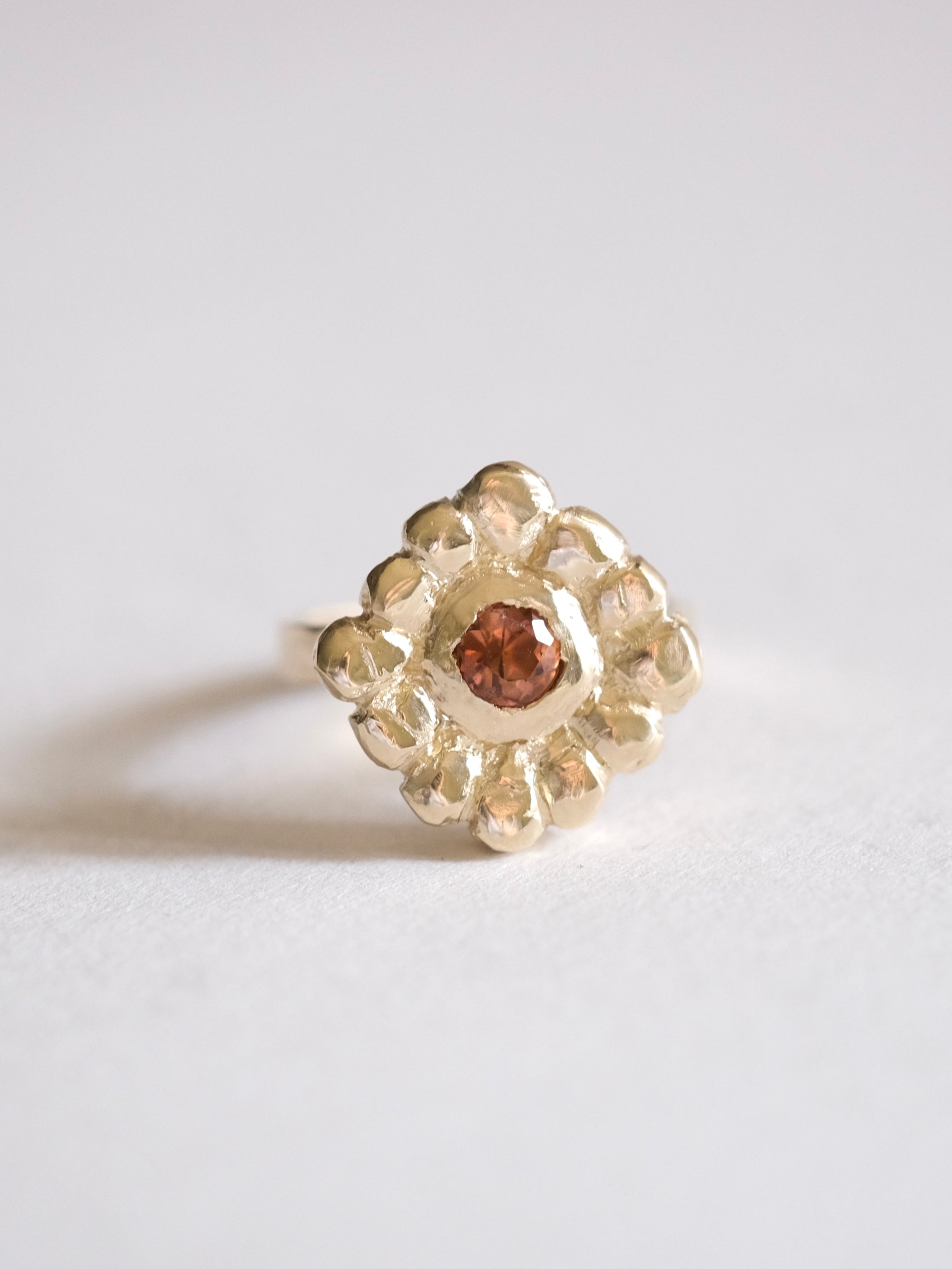 Pink Tourmaline Medallion Ring