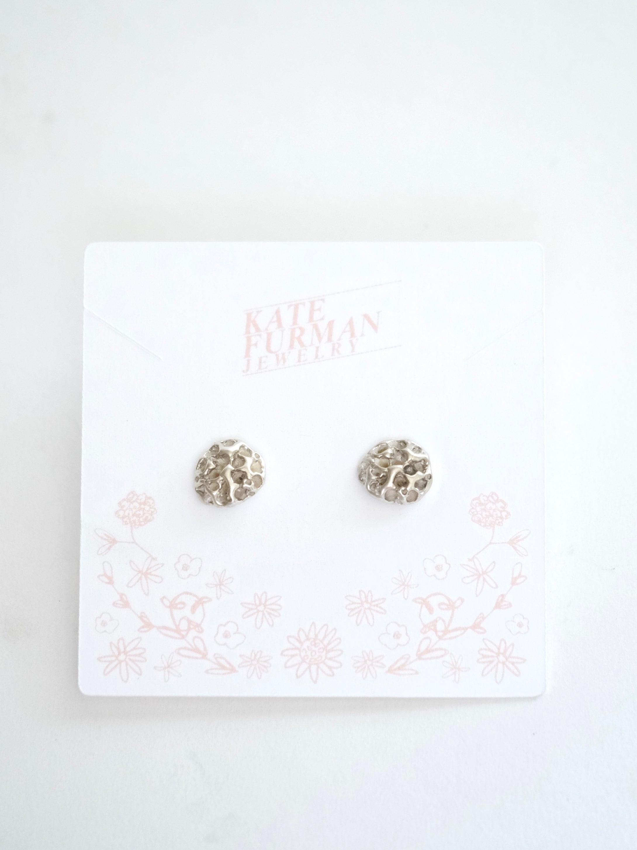 Coral & Ruby Stud earrings