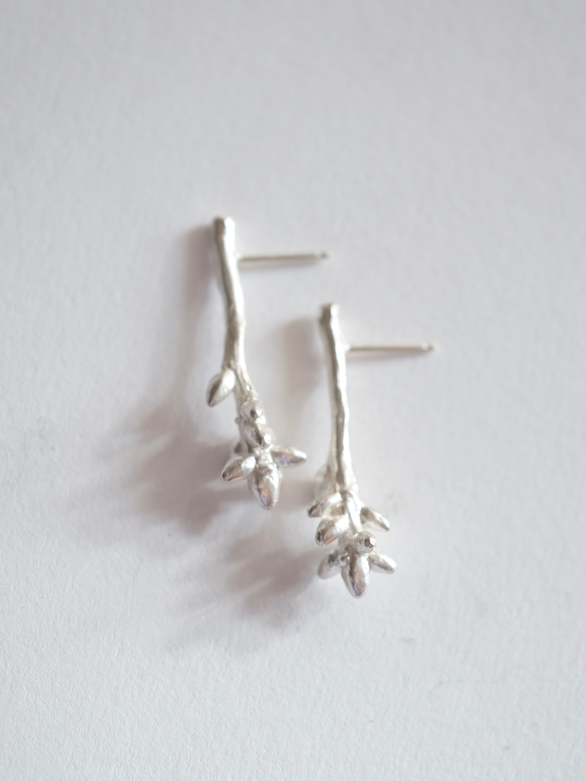 Twig Drop Stud Earrings