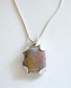 Agate and Silver Pendant