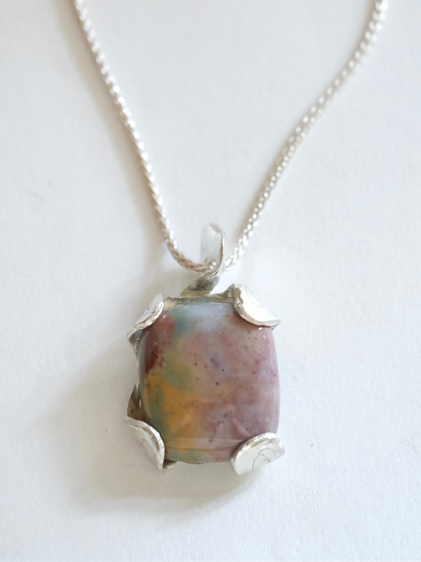 Agate and Silver Pendant