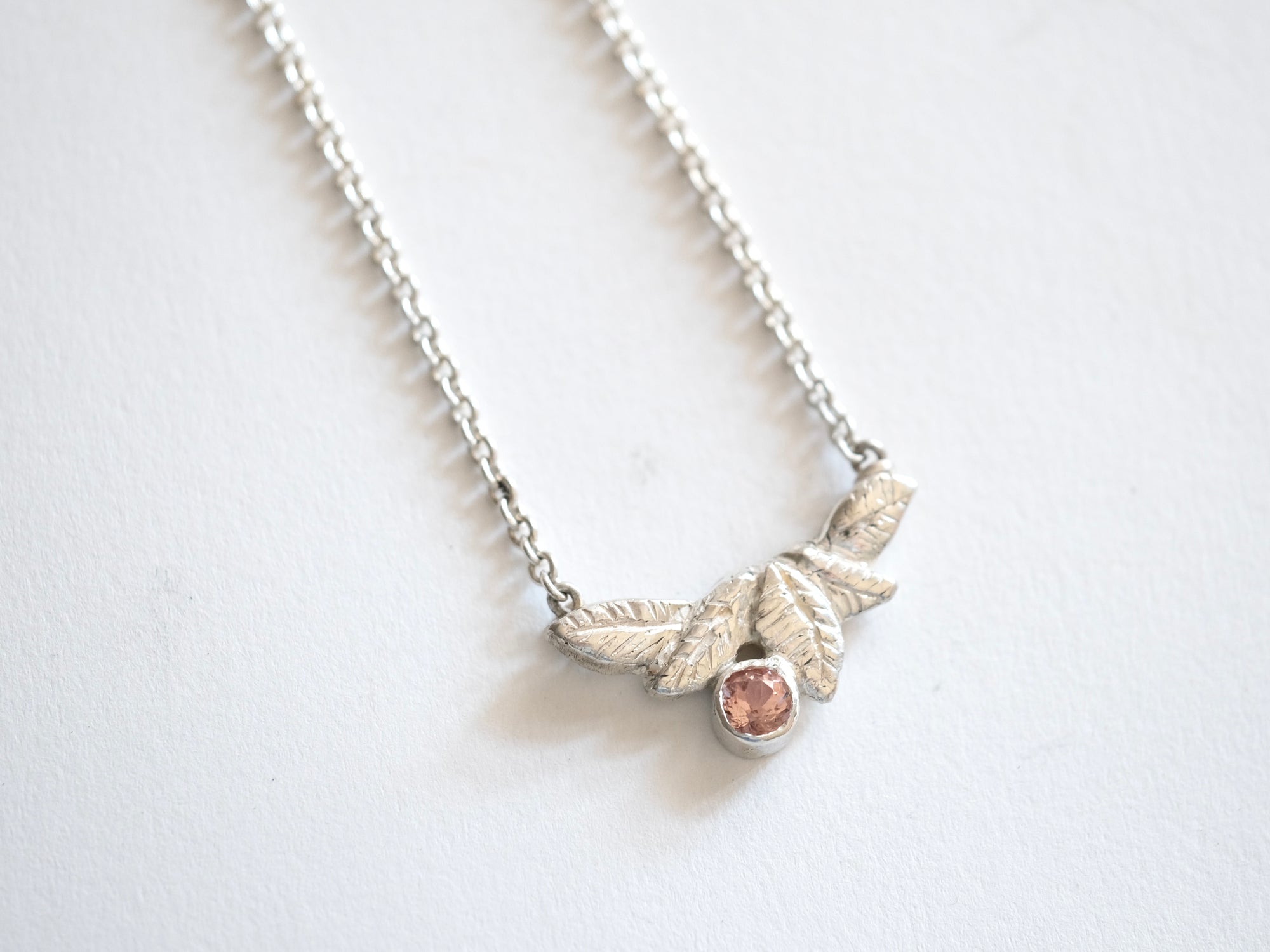 Vine and Pink Tourmaline Necklace