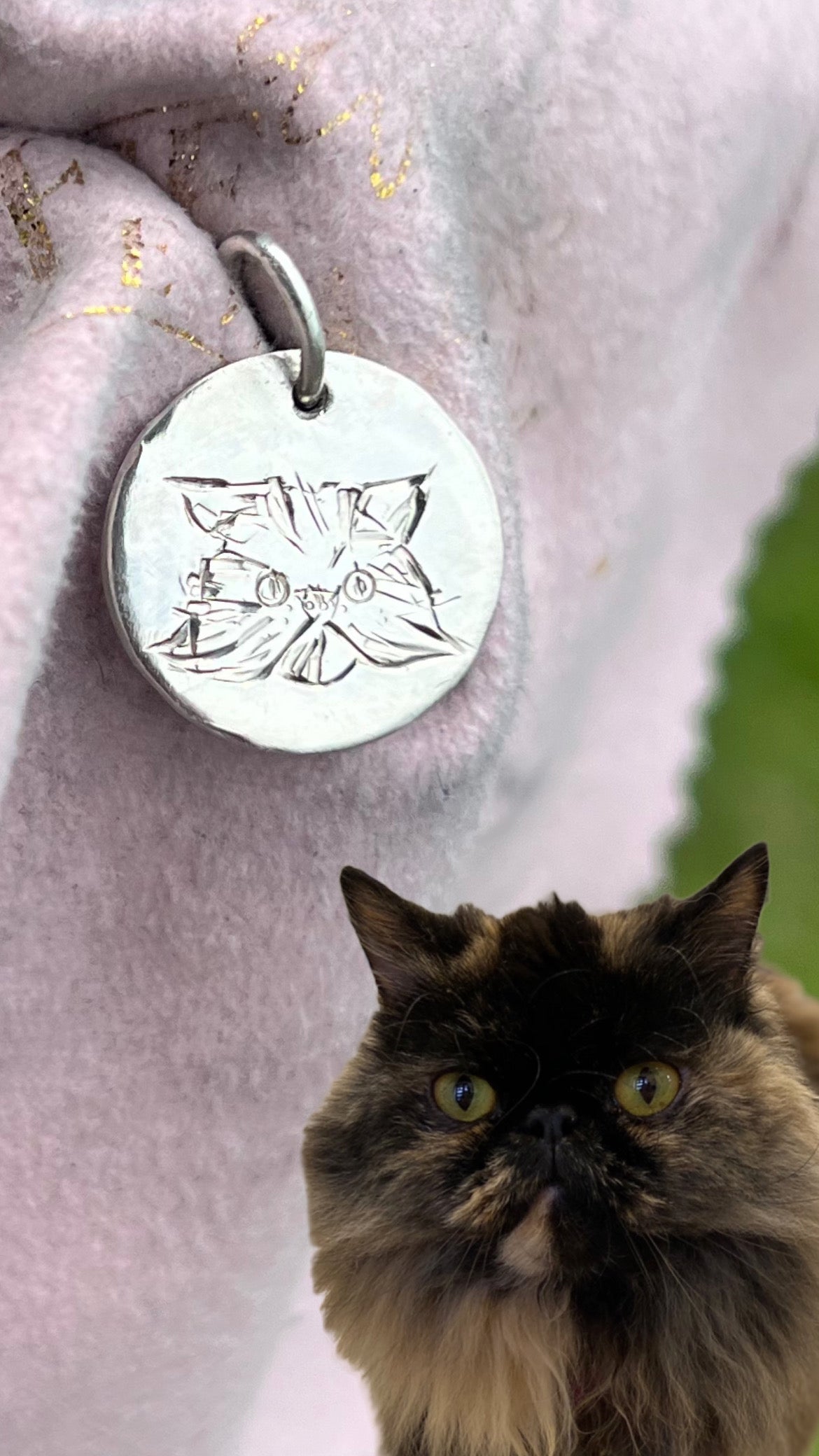 Custom Pet Portrait Pendant Necklace
