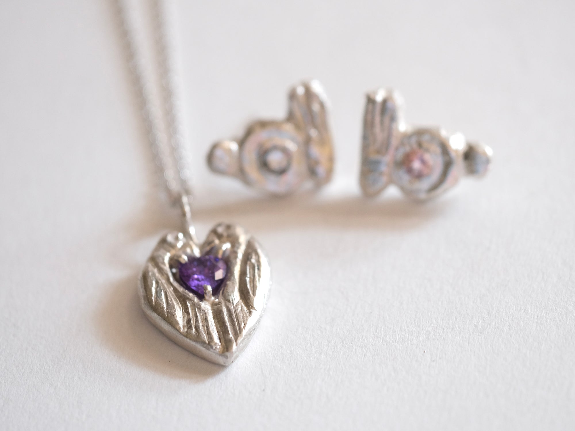 Birds and Alexandrite Necklace