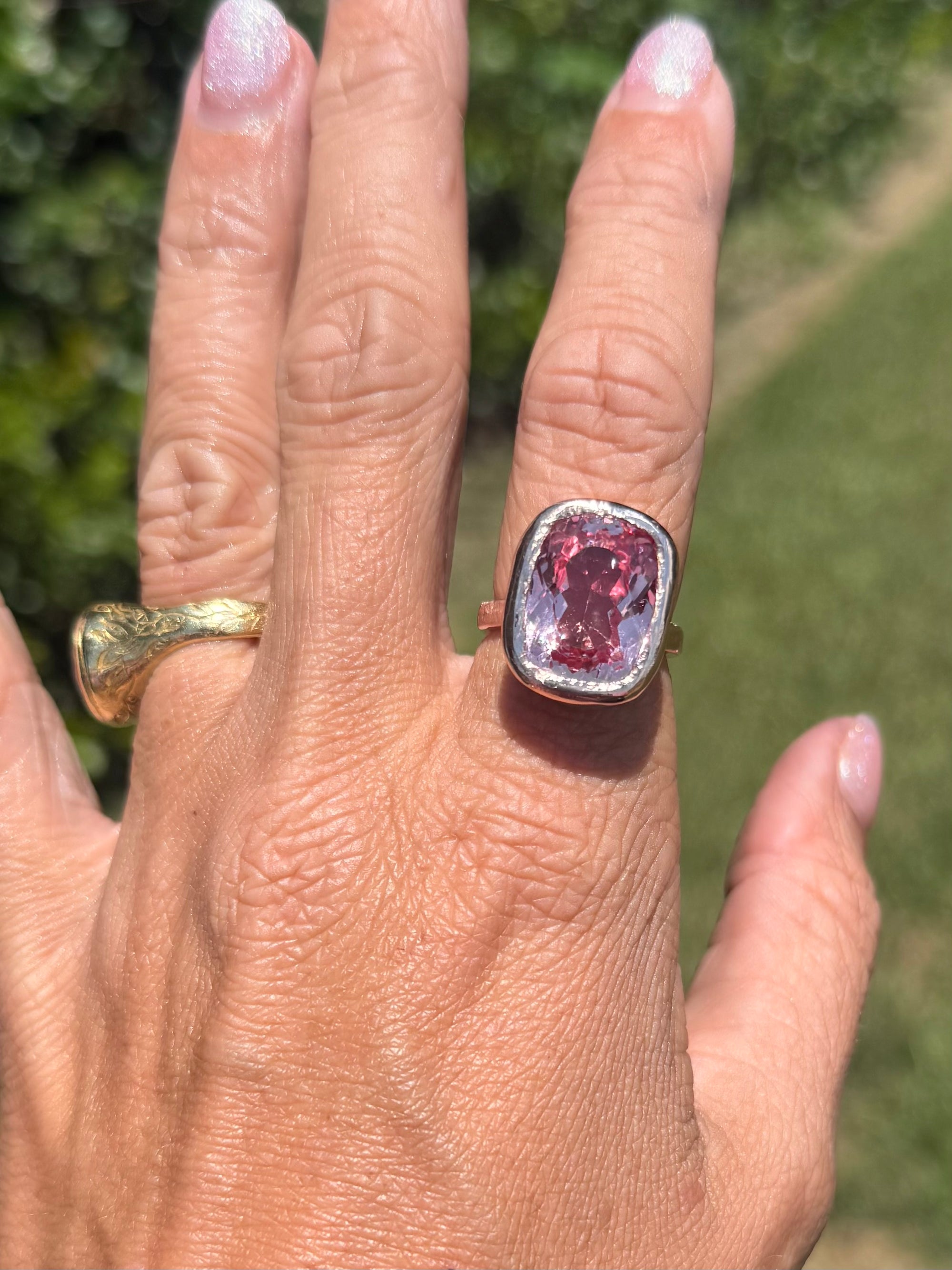 Pink Sapphire Statement Ring