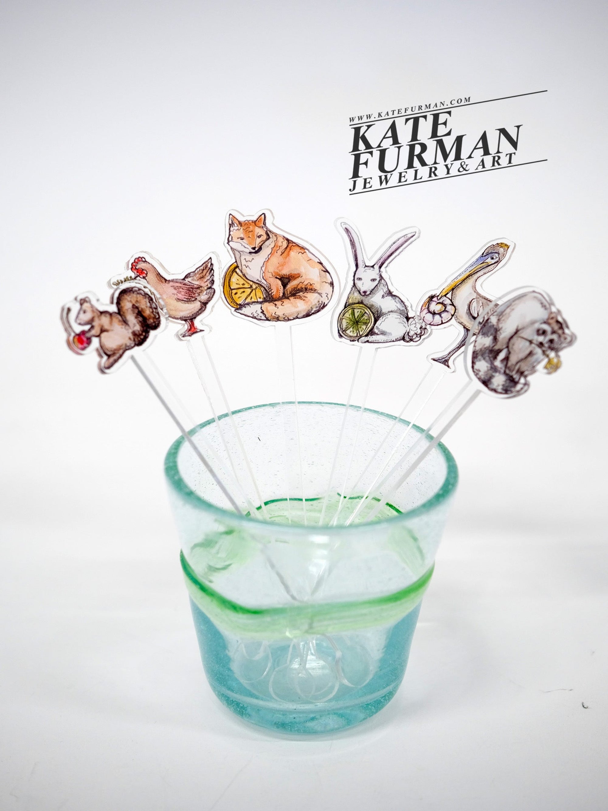 Critters & Garnishes Acrylic Drink Stirrers