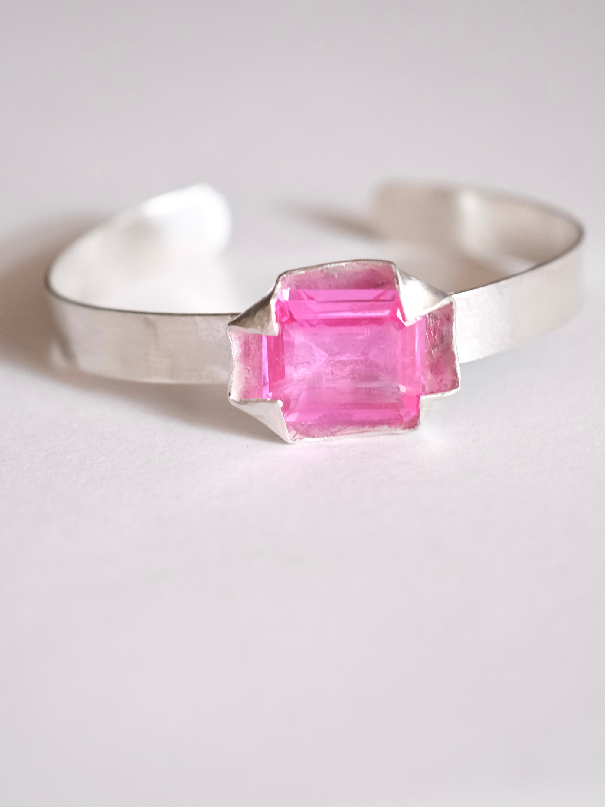 Pink Sapphire Cuff Bracelet