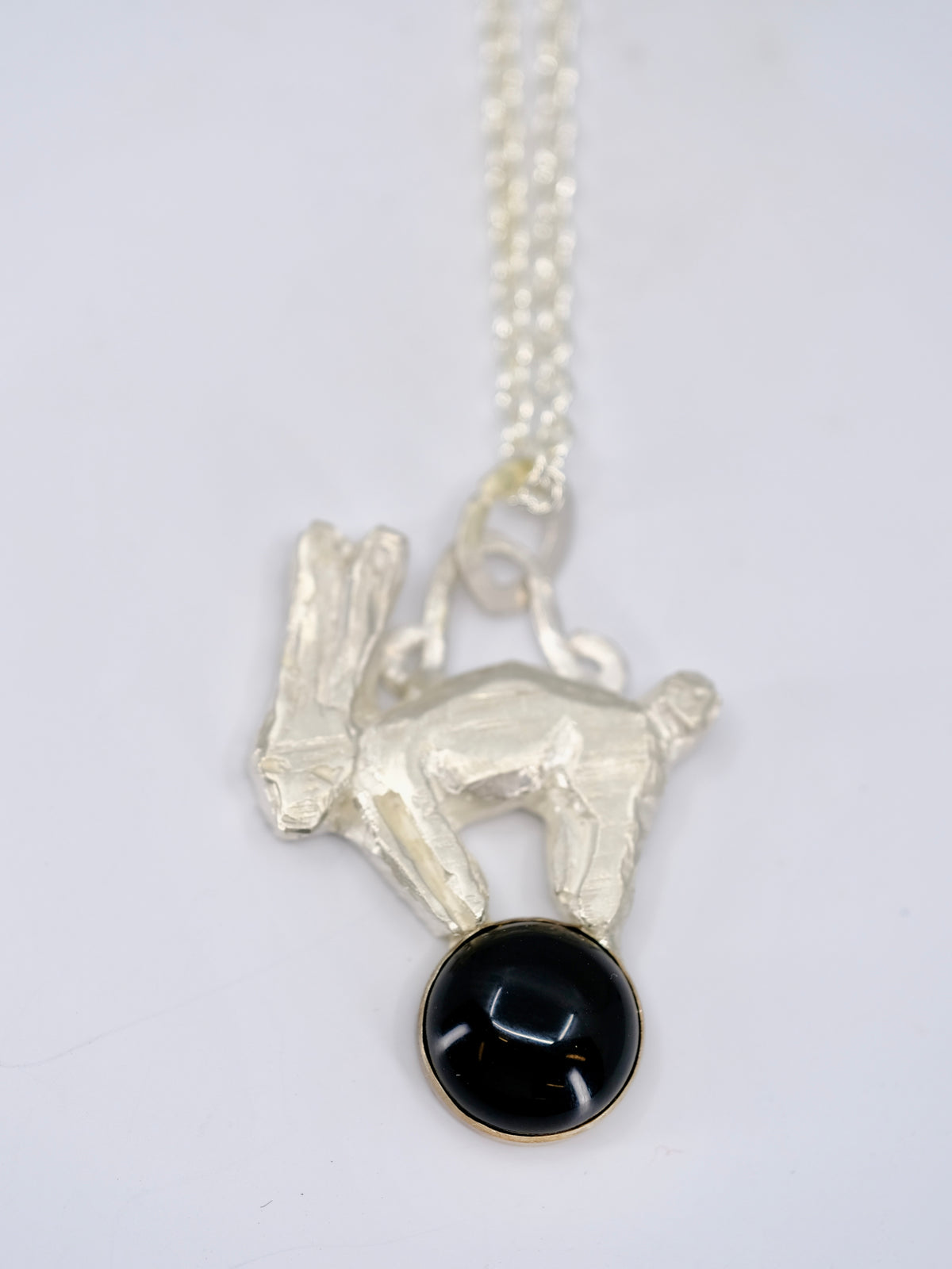 Onyx Bunny Pendant