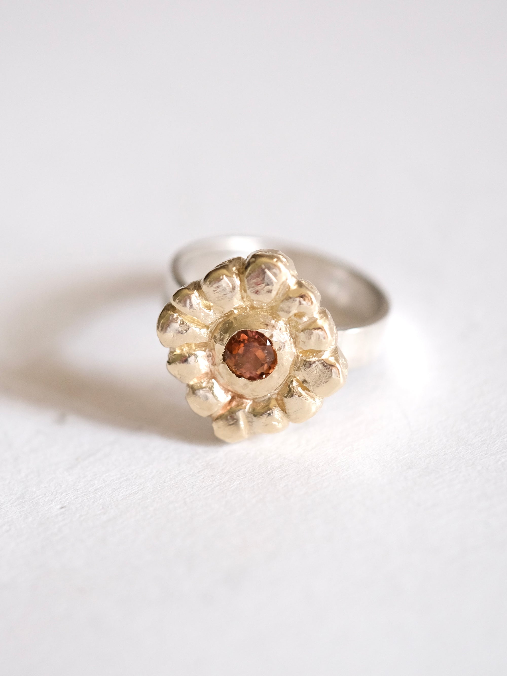 Pink Tourmaline Medallion Ring