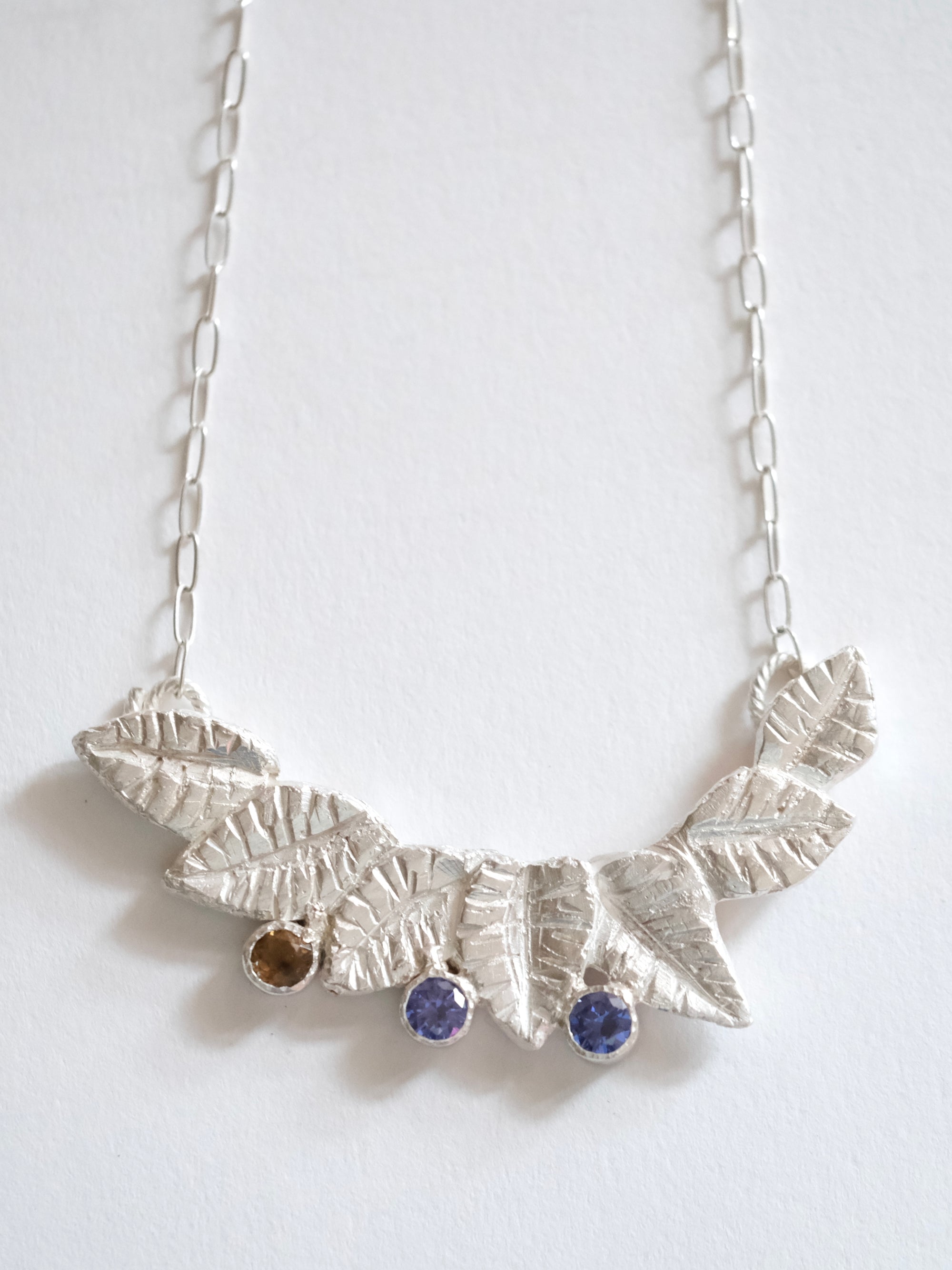 Vine Necklace with Tanzanite and Tourmaline