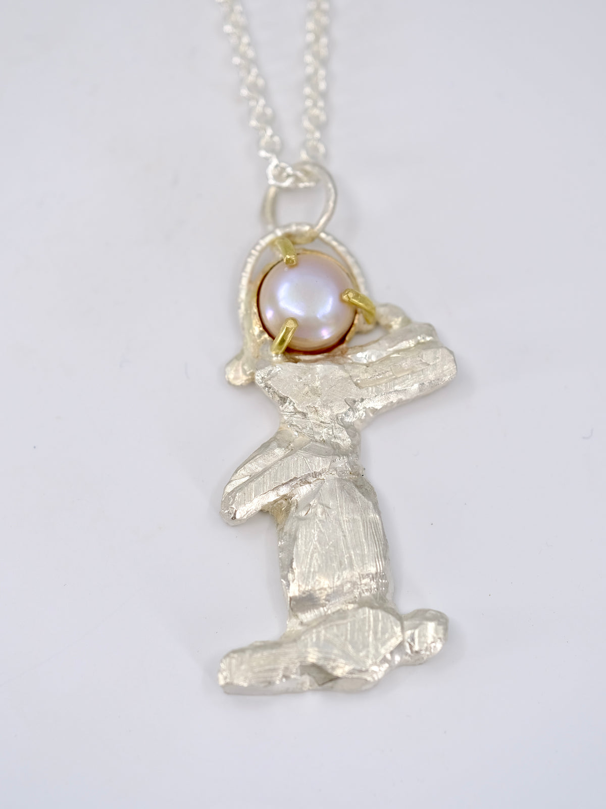 Standing Bunny and Pearl Pendant