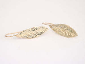 Gold Leaf Dangle Earrings