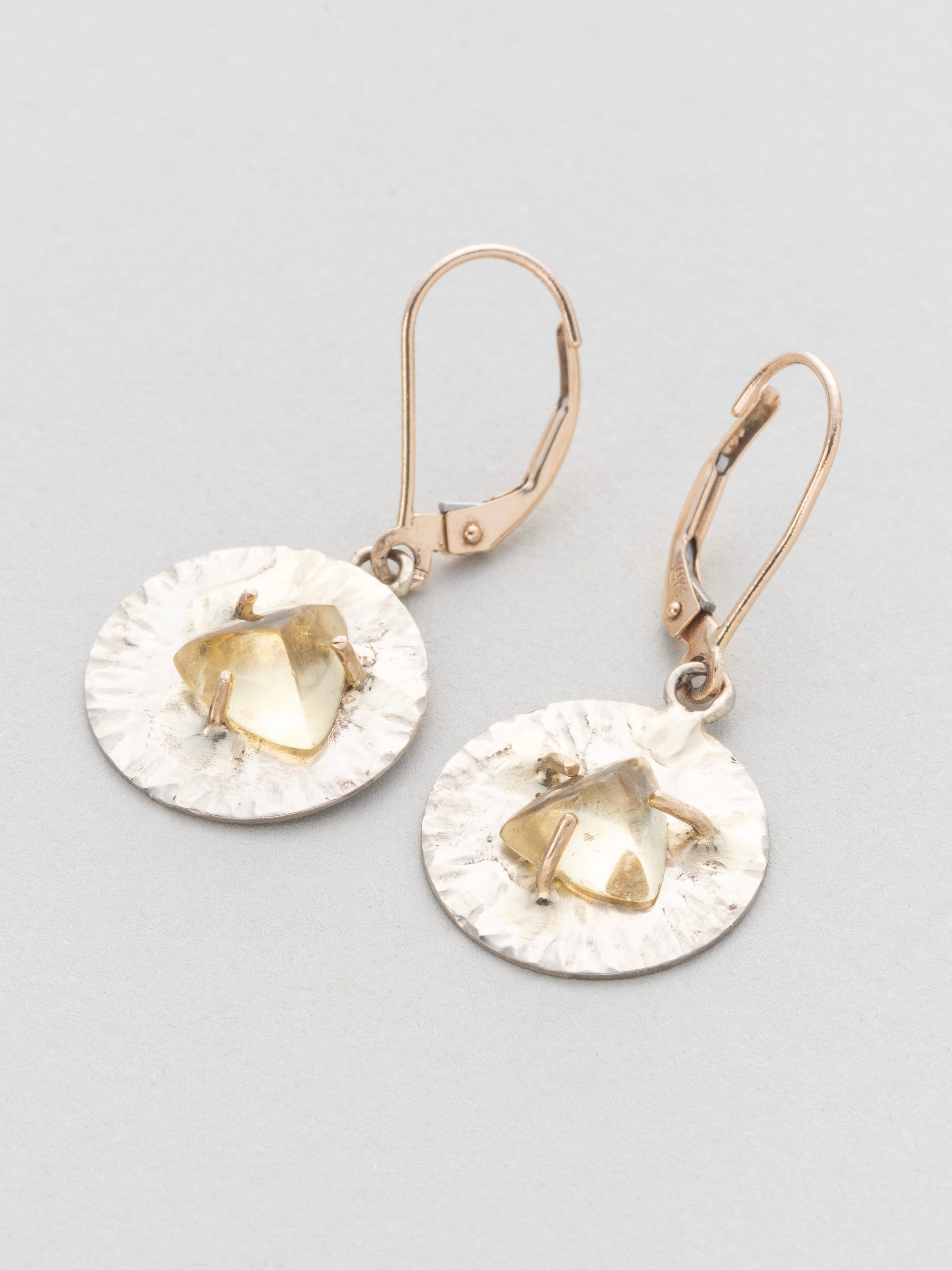 Yellow Topaz Dangling Earrings