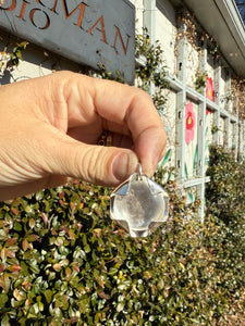 Folded Quartz and Silver Pendant