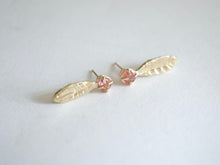 Load image into Gallery viewer, Pink Tourmaline Leaf Stud Earrings
