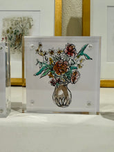 Load image into Gallery viewer, 4x4” Tiny Framed Flower Drawings
