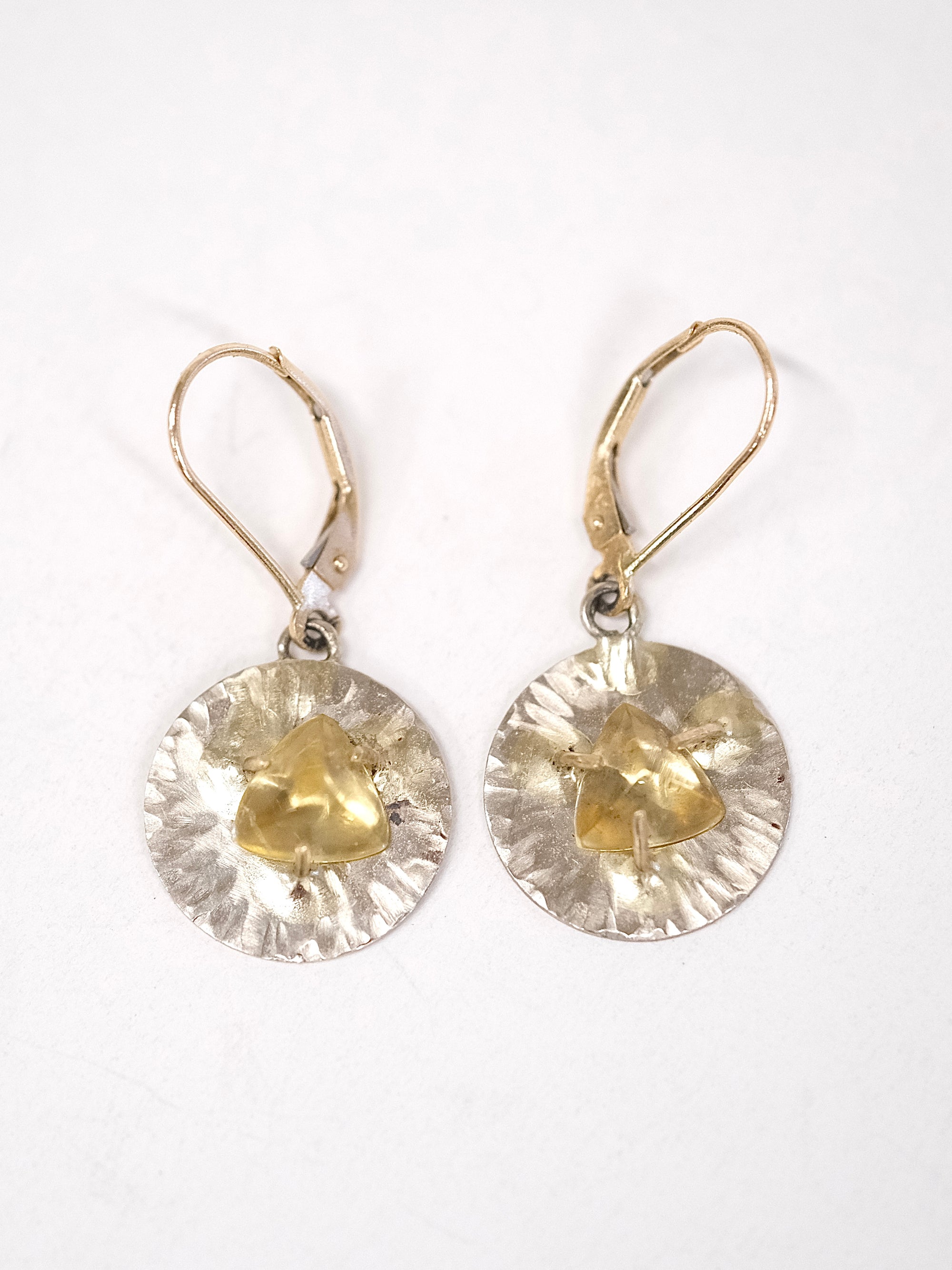 Yellow Topaz Dangling Earrings