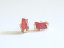 Load image into Gallery viewer, Tourmaline Bar Stud Earrings
