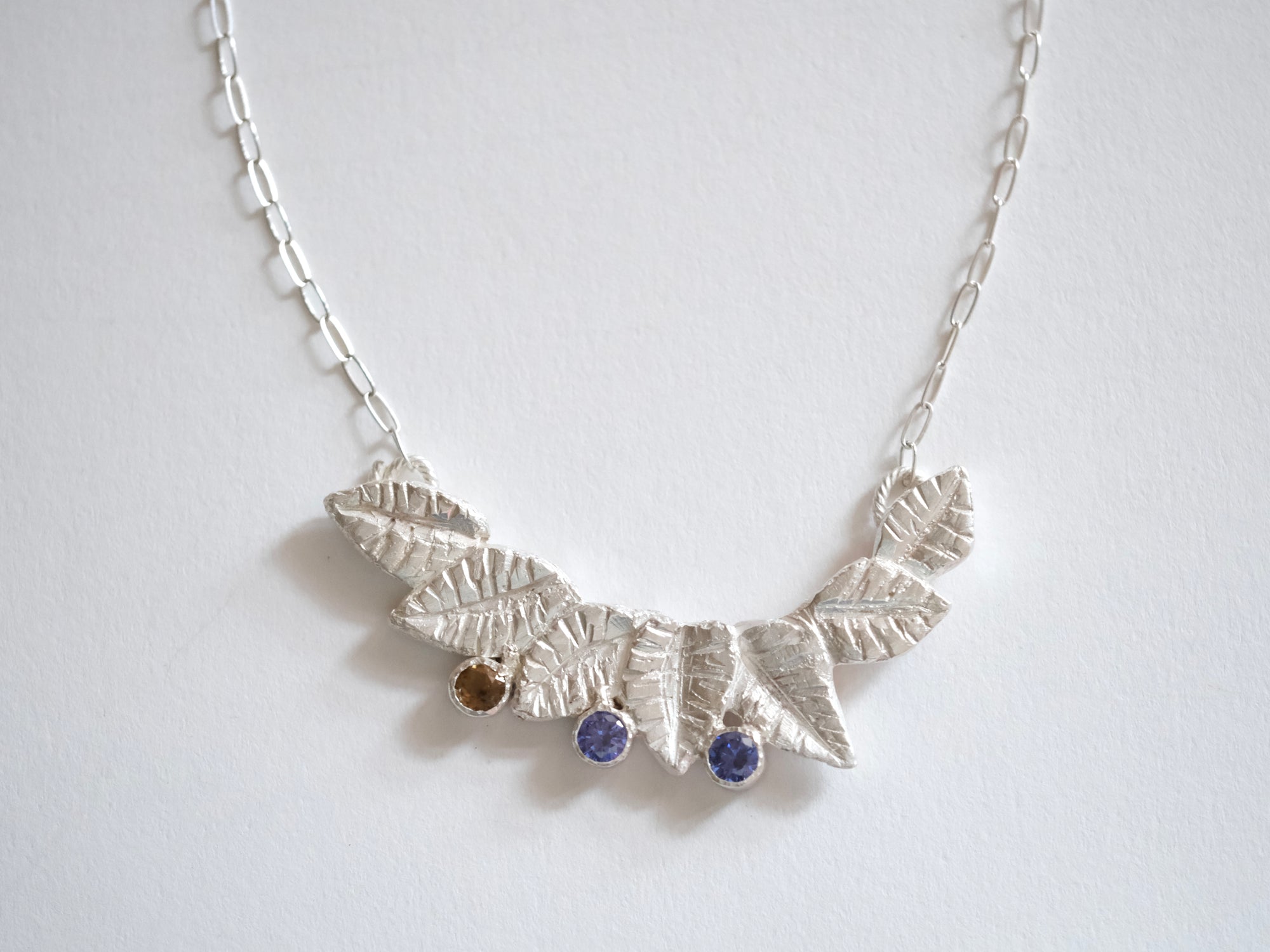 Vine Necklace with Tanzanite and Tourmaline