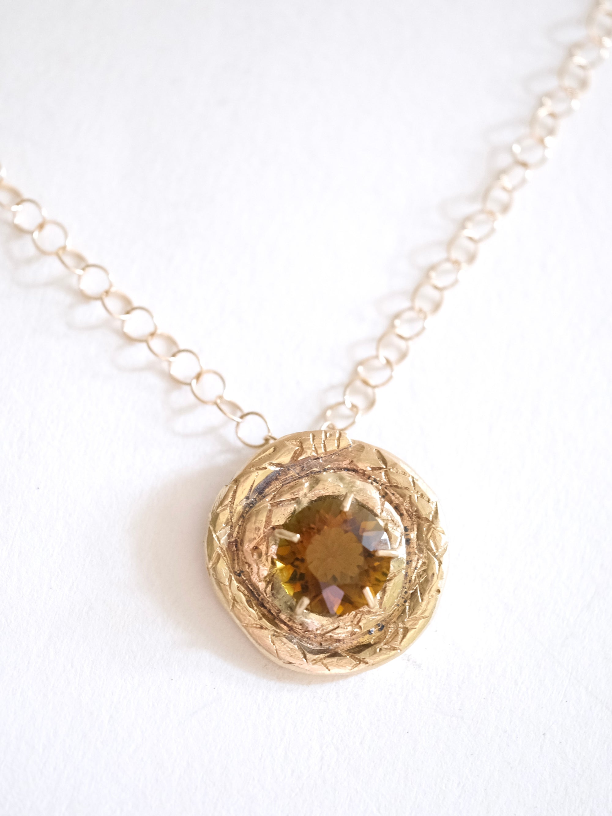 Circling Snake Fancy Tourmaline Pendant on Chain