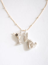 Load image into Gallery viewer, A Bunny and a Martini Necklace

