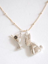 Load image into Gallery viewer, A Bunny and a Martini Necklace
