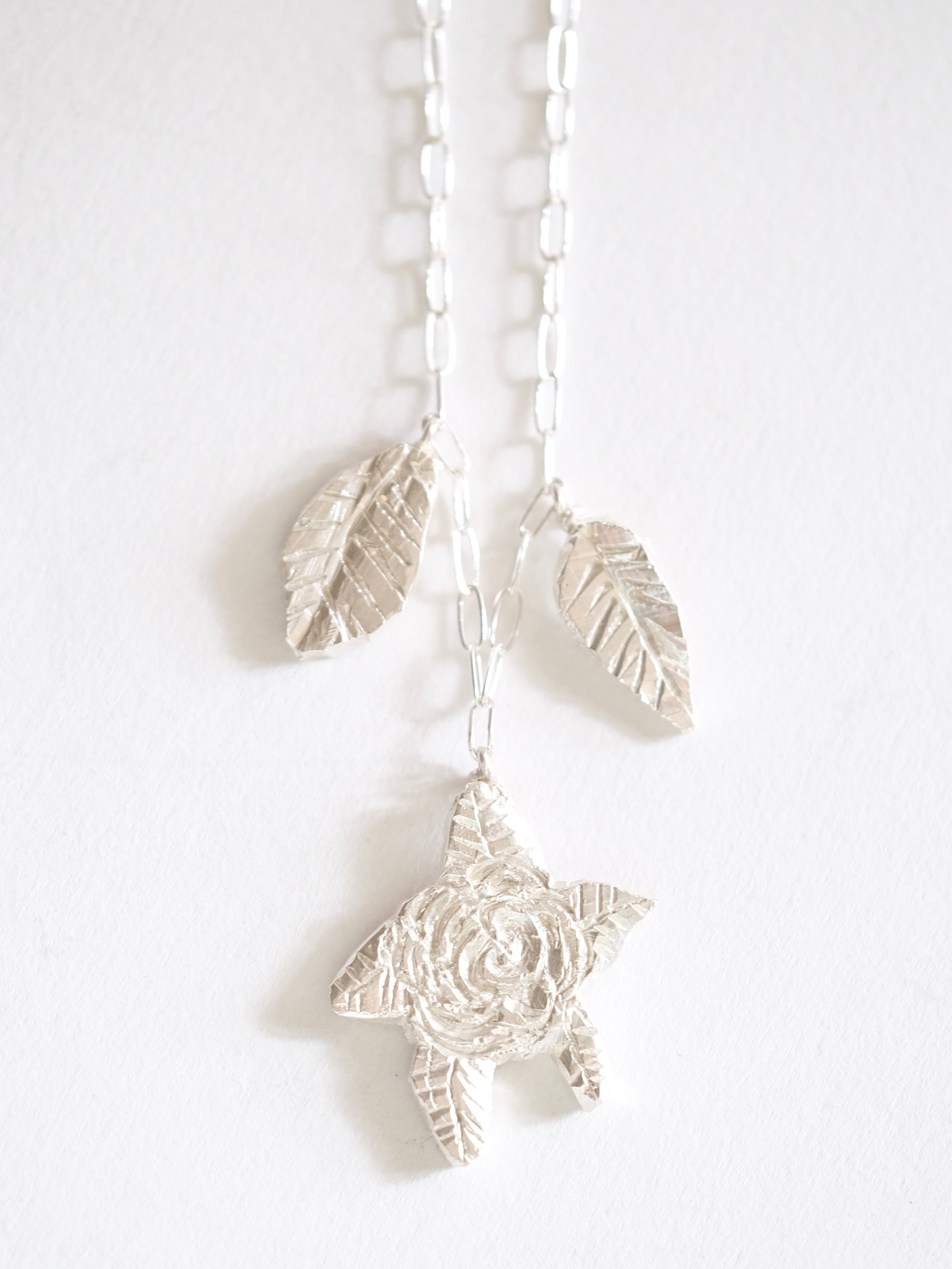 Rose and Leaves Necklace