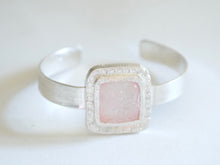Load image into Gallery viewer, Carved Rose Quartz Cuff Bracelet
