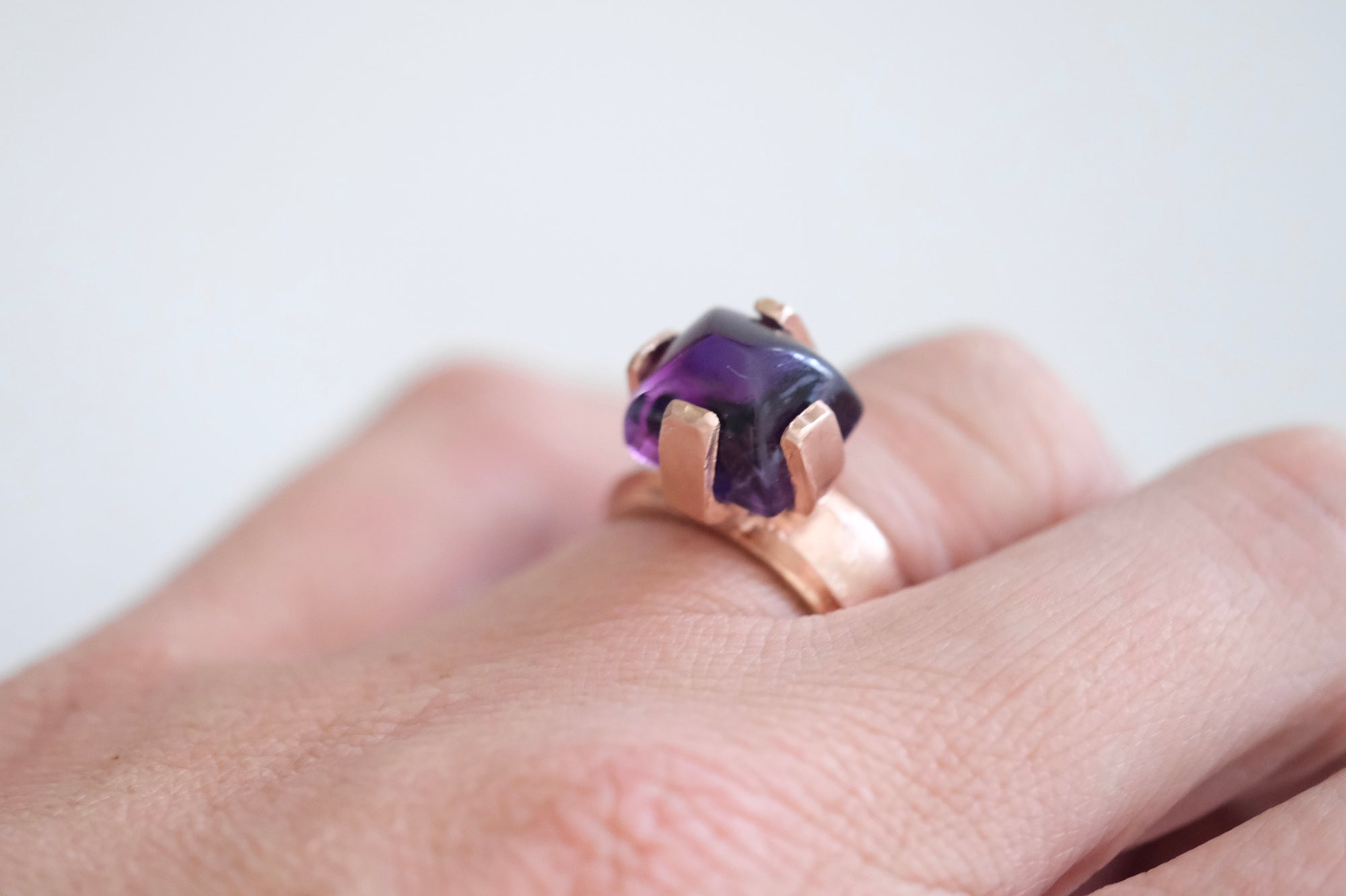 Amethyst Rose Gold Ring