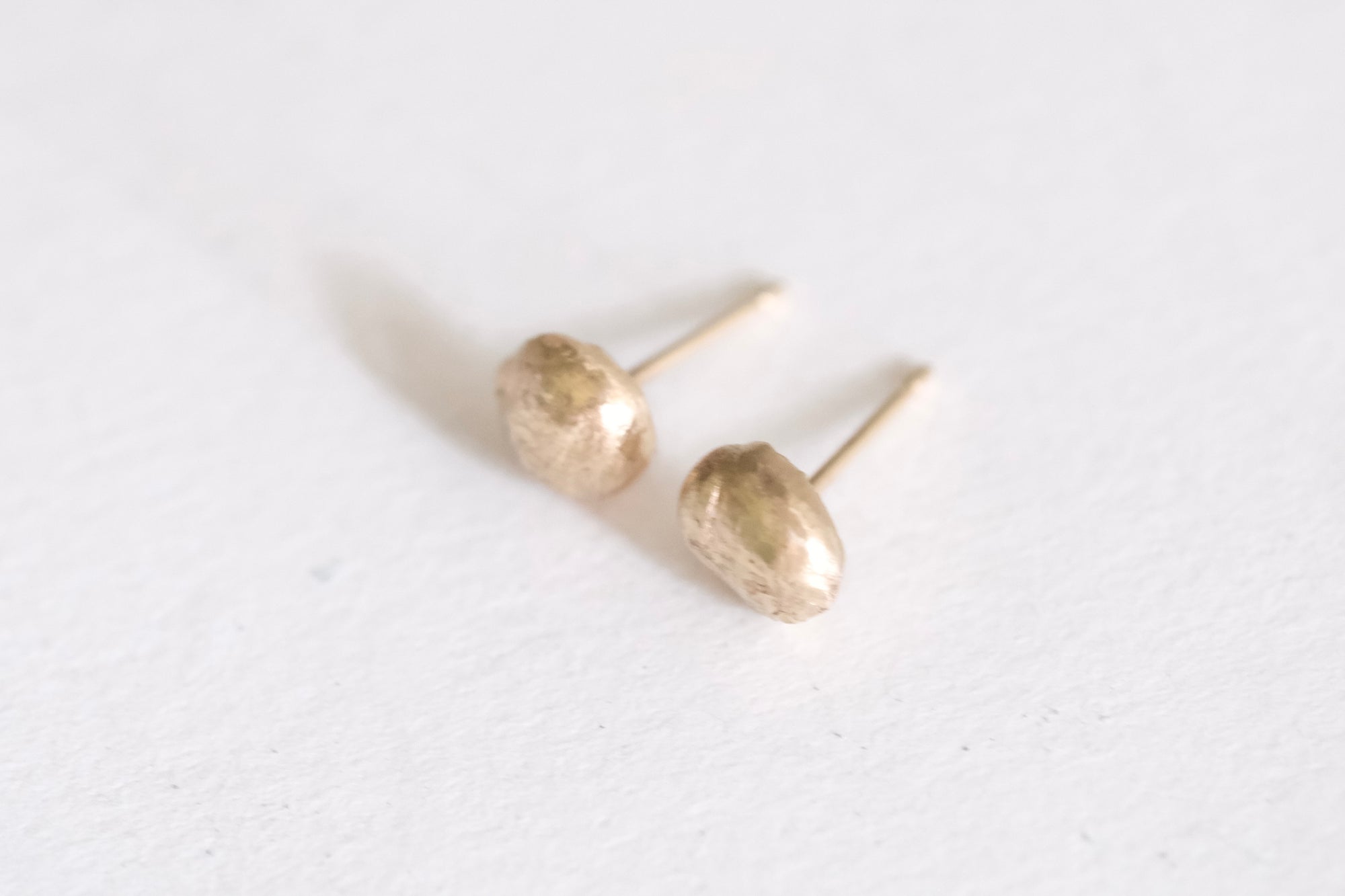 Organic Circular Stud Earrings