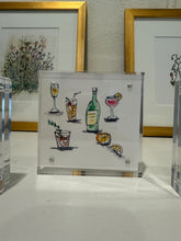 Load image into Gallery viewer, 4x4” Tiny Framed Drink Drawings
