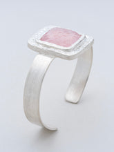Load image into Gallery viewer, Carved Rose Quartz Cuff Bracelet
