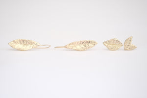 Gold Leaf Dangle Earrings