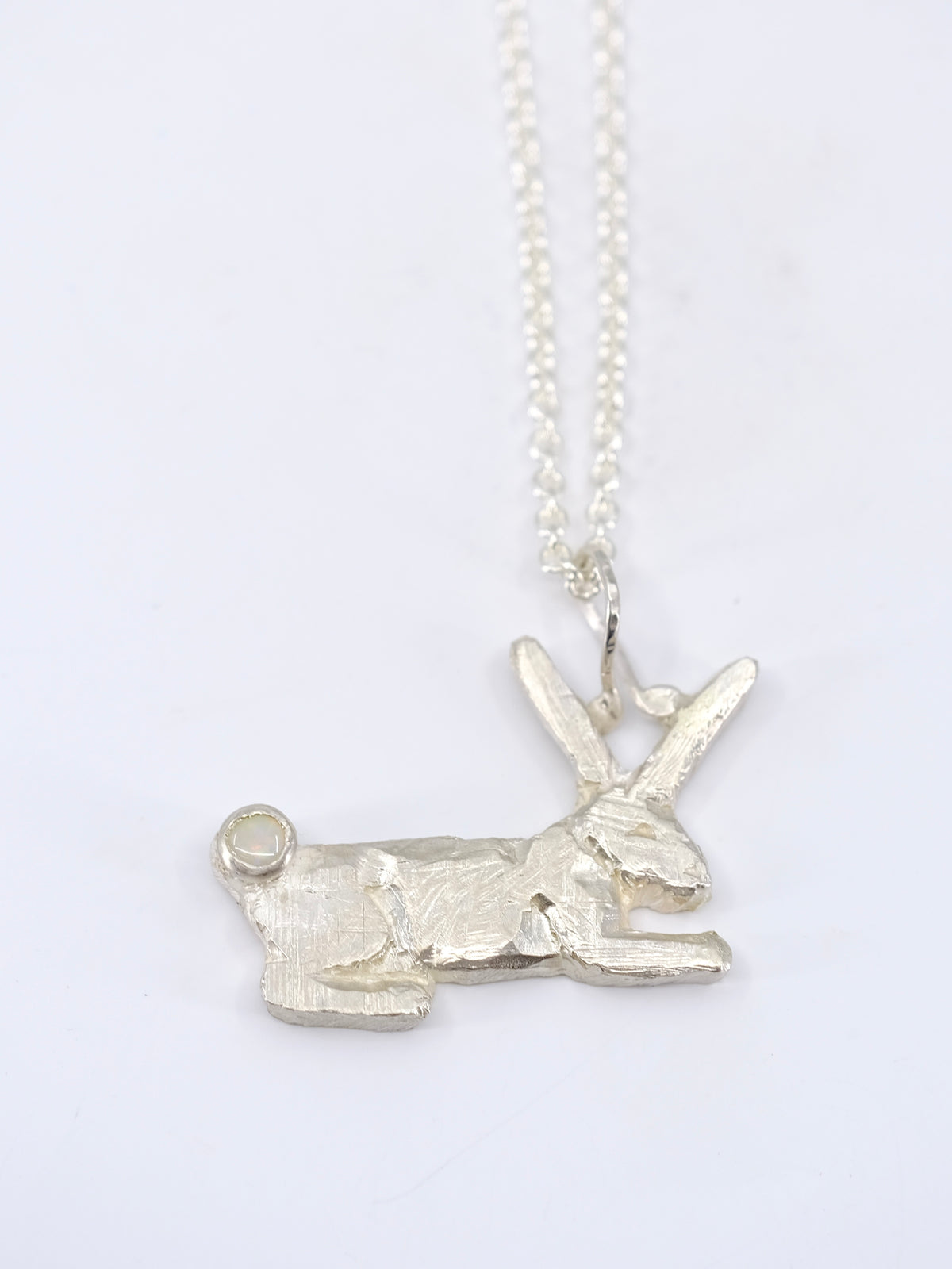 Opal Bunny Pendant