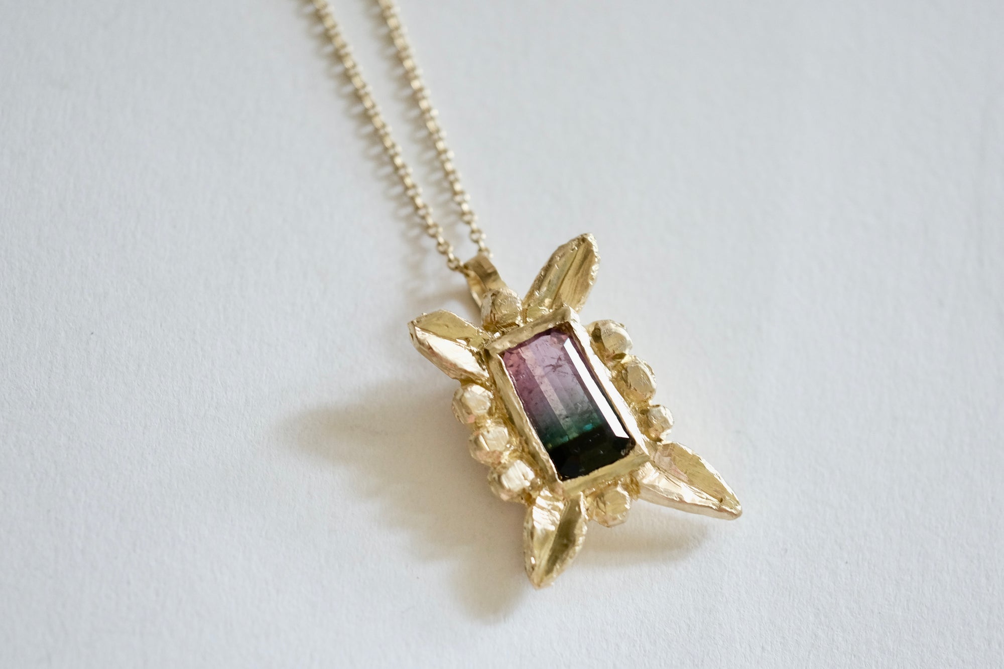 Framed Tourmaline Pendant