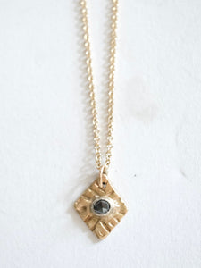 Black Diamond Geometric Pendant