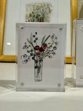 Load image into Gallery viewer, Tiny Flower Drawings in Acrylic Frames
