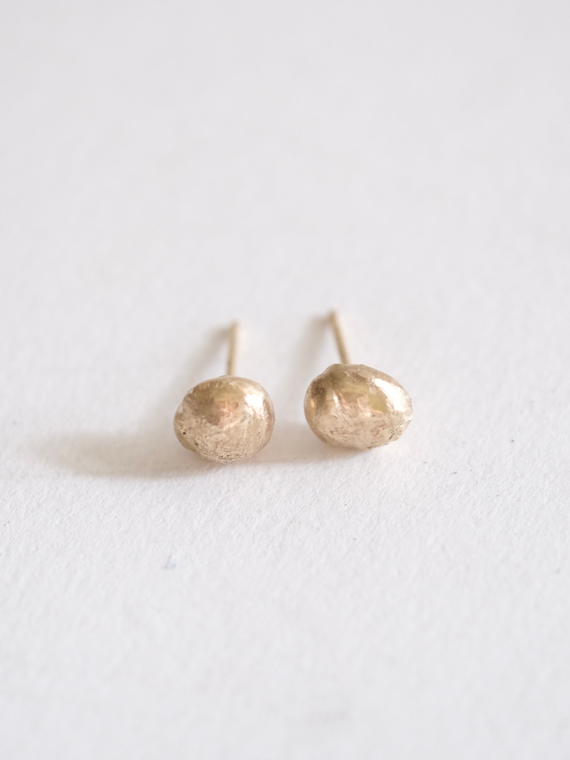 Organic Circular Stud Earrings