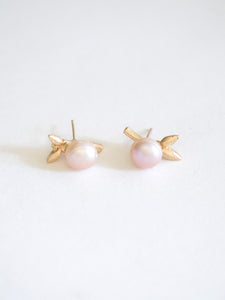Pearl Twig Stud Earrings